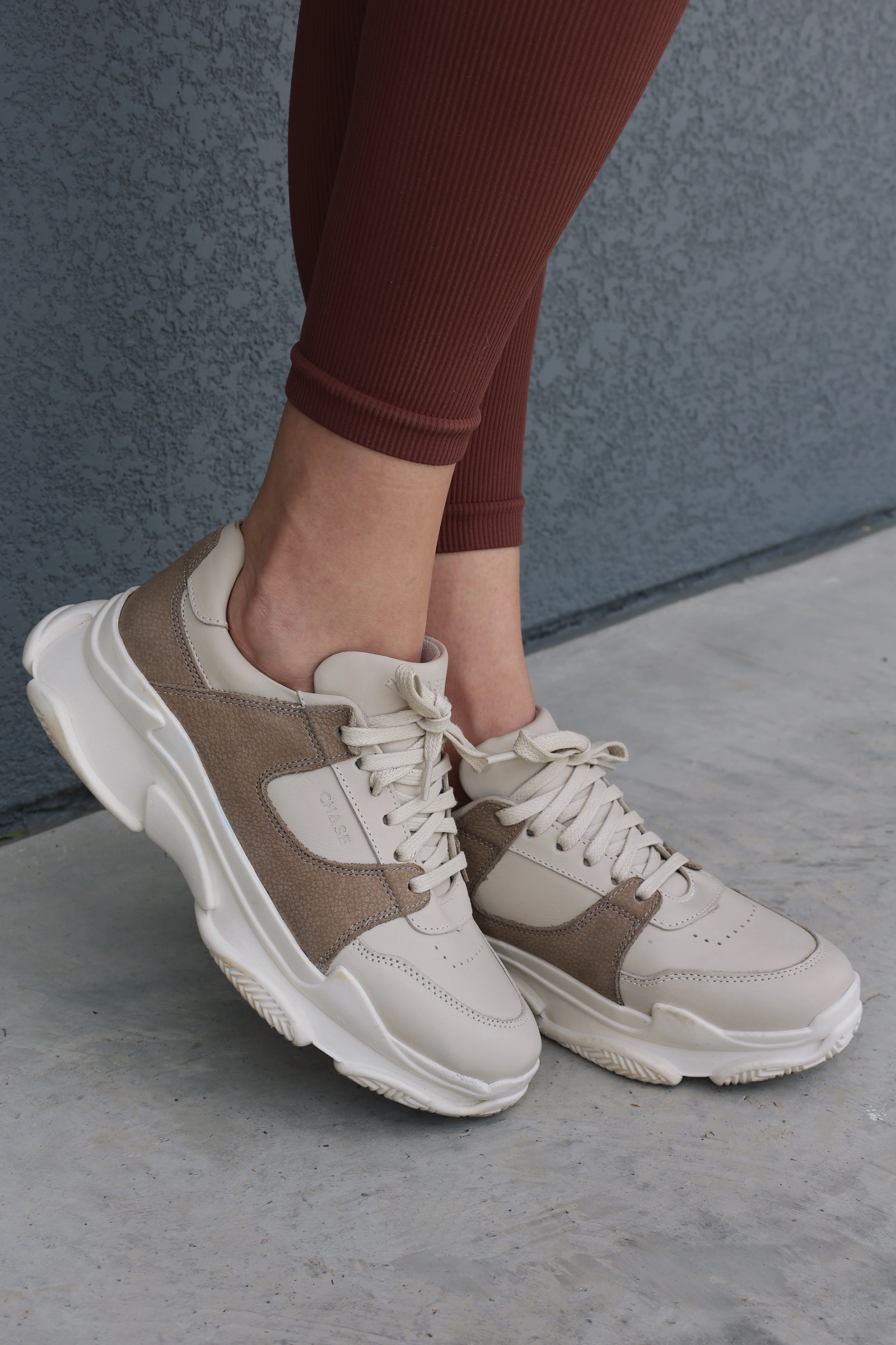 Chase Sneakers High Gray Brown - Image 2