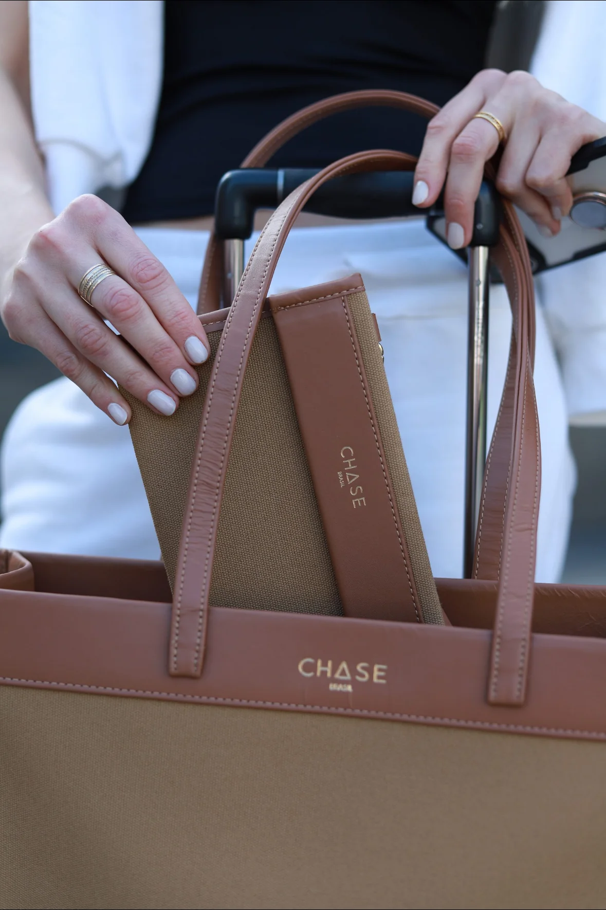 Chase TOTE Bag Brown - Image 5