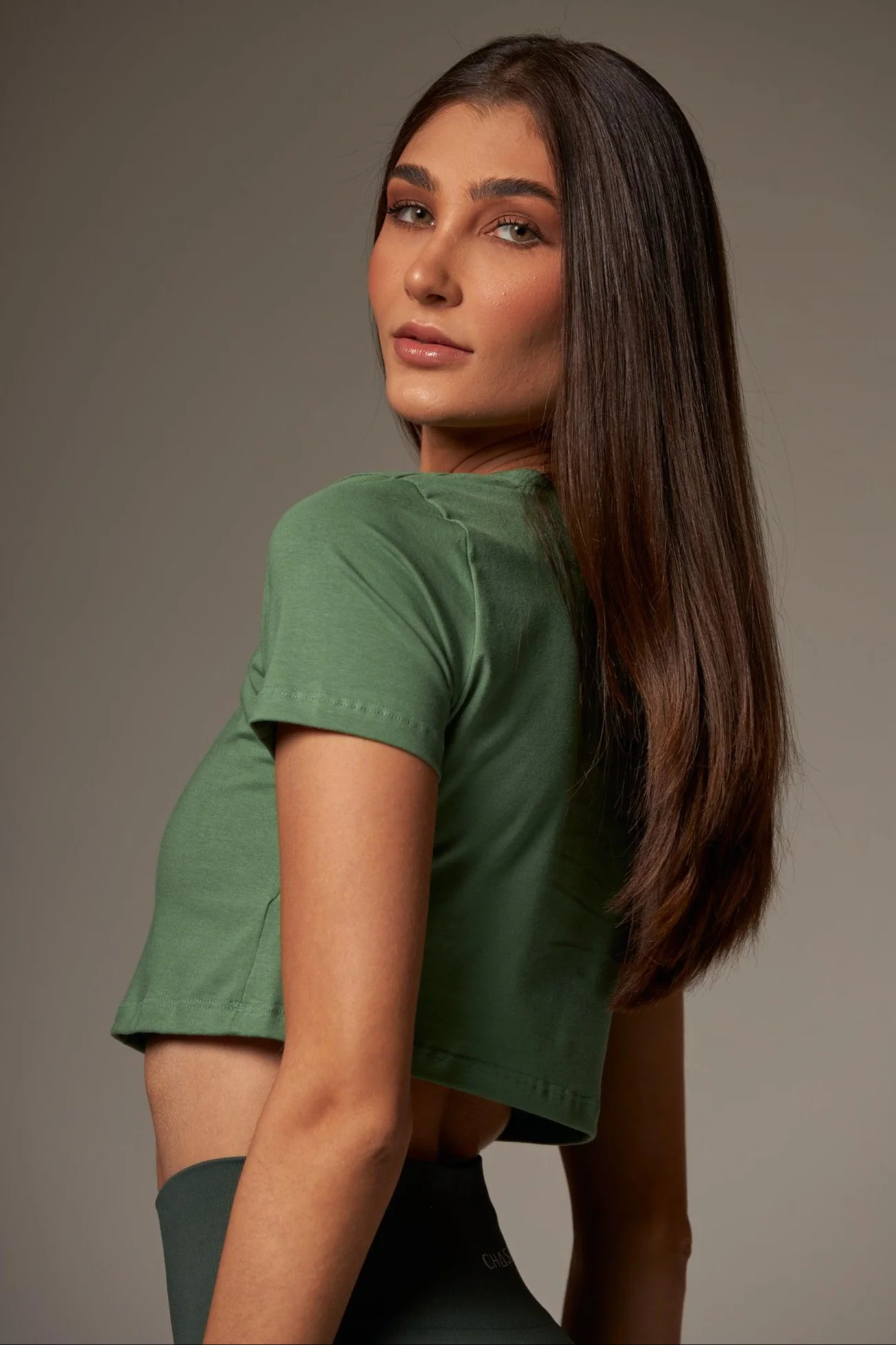 Cropped Essential Botanic Green - Image 2