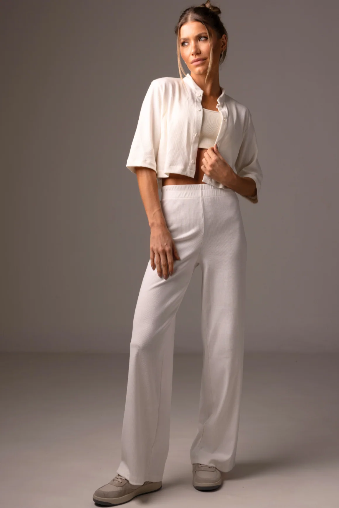 Hight Waist Wide Leg White - Image 2