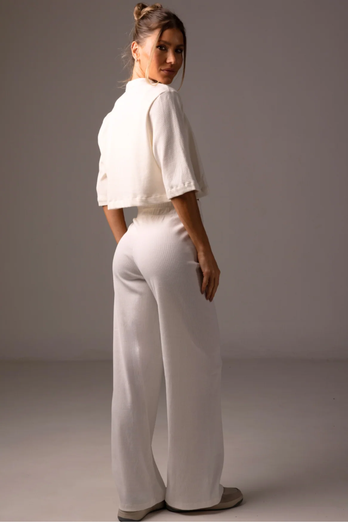 Hight Waist Wide Leg White - Image 4