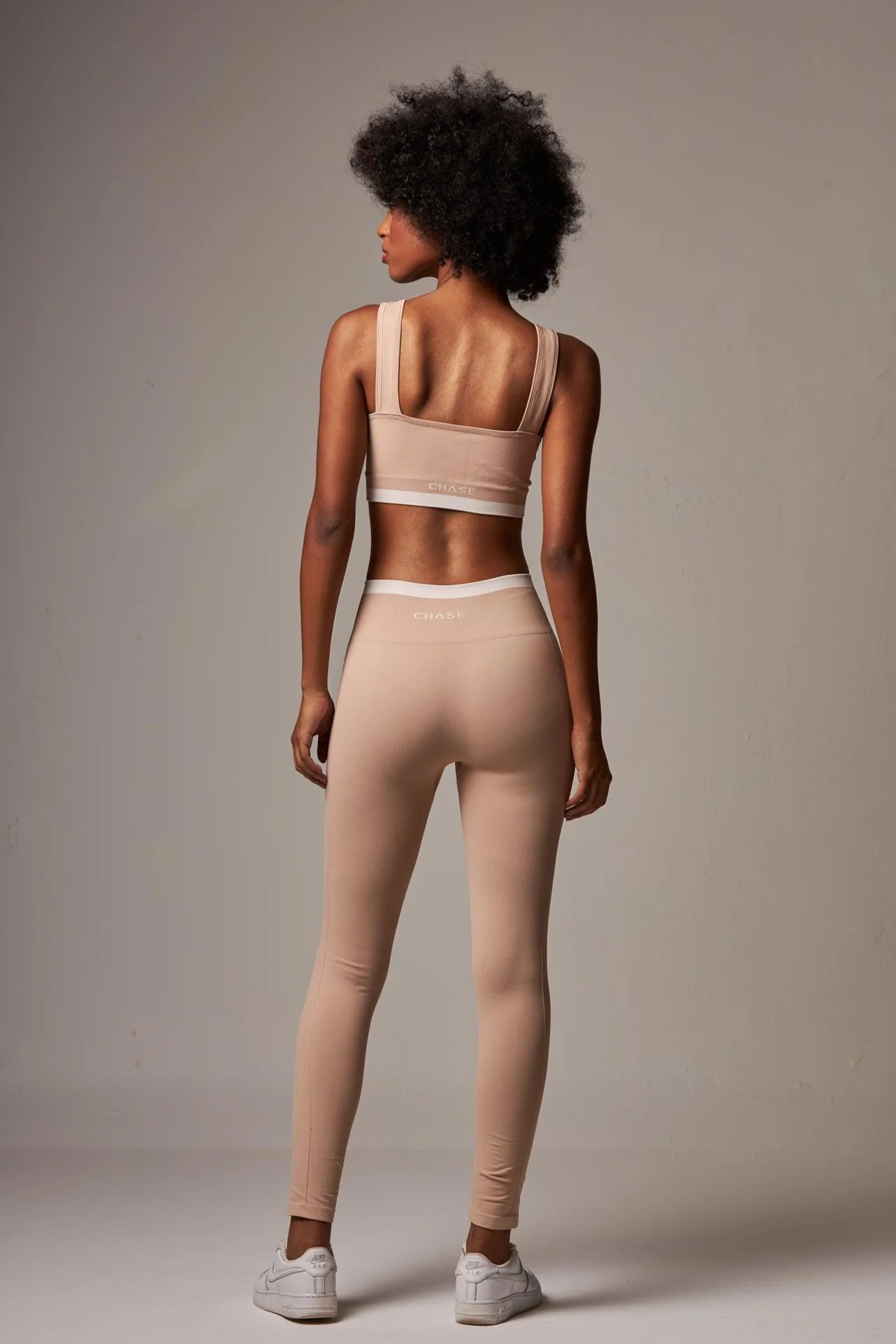 Legging Stripe Seamless Brown Nude - Image 2