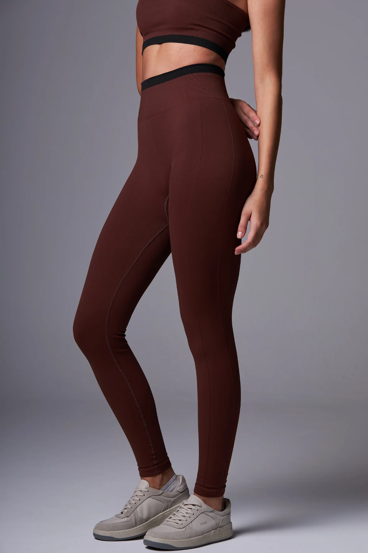 Legging Stripe Seamless DarkBrown&Black - Image 4