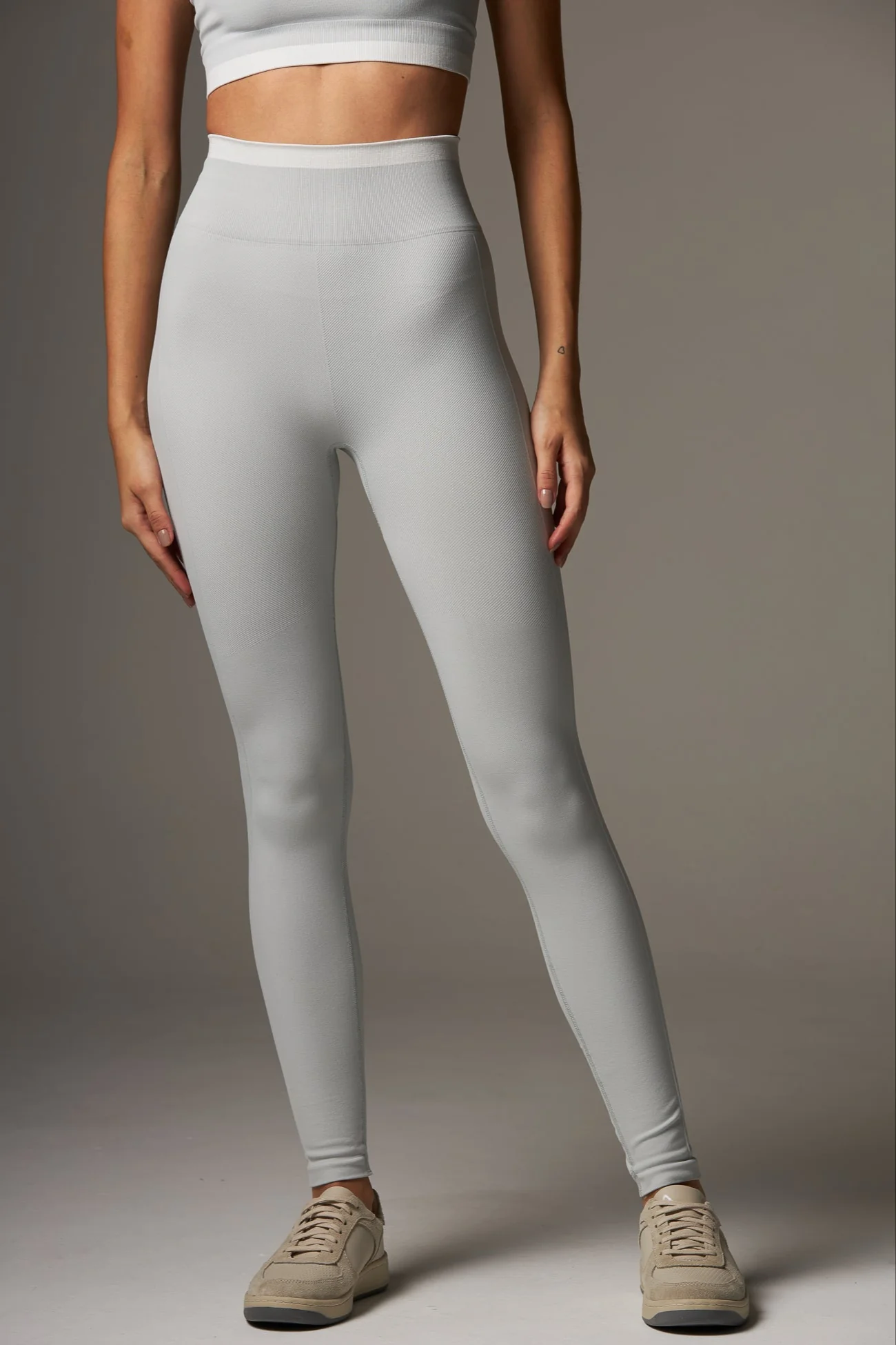 Legging Stripe Seamless Gray Violet - Image 3