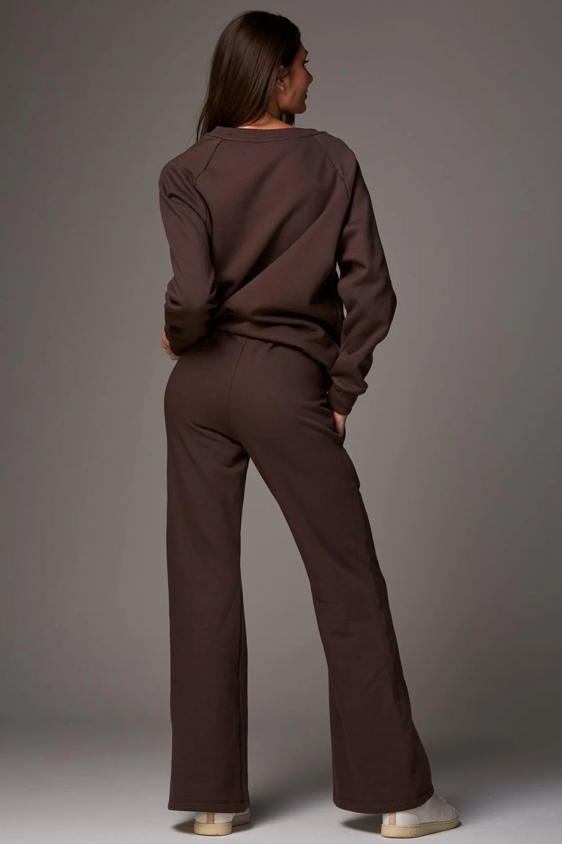 Calça Moletom Straight Flare Dark Brown - Image 4