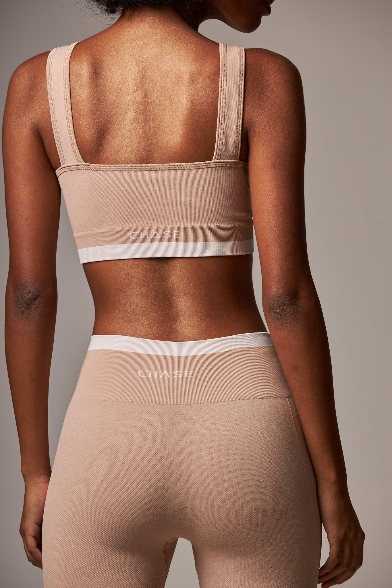 Top Stripe Seamless Brown Nude - Image 2