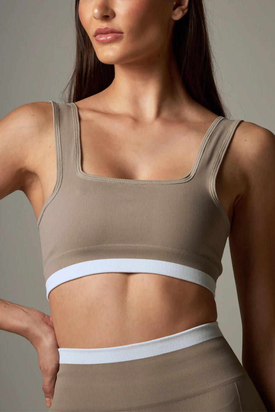 Top Stripe Seamless Grey - Image 2